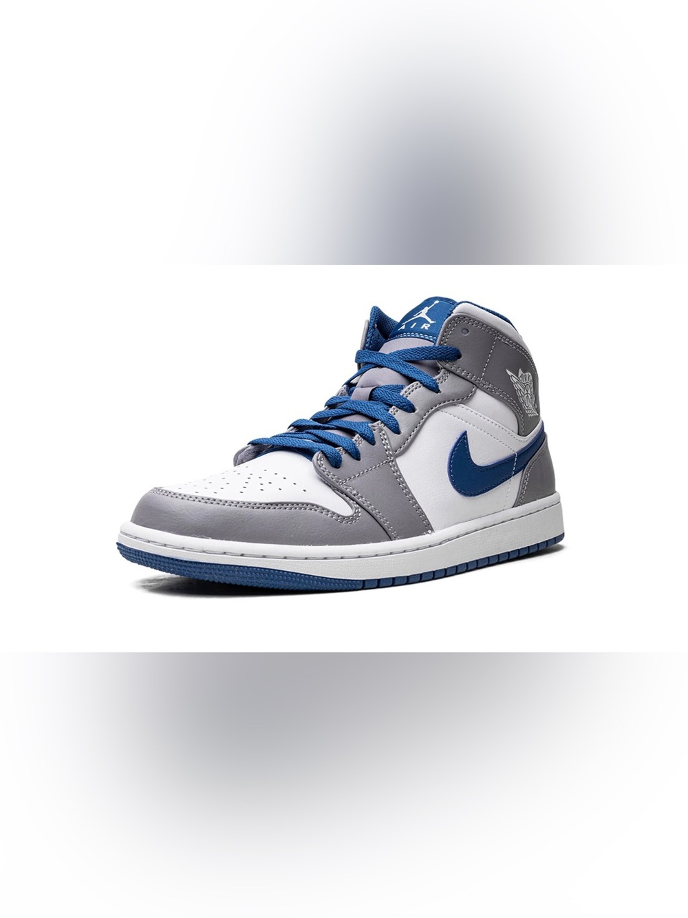 Nike White, Gray & Blue High-Top Sneakers